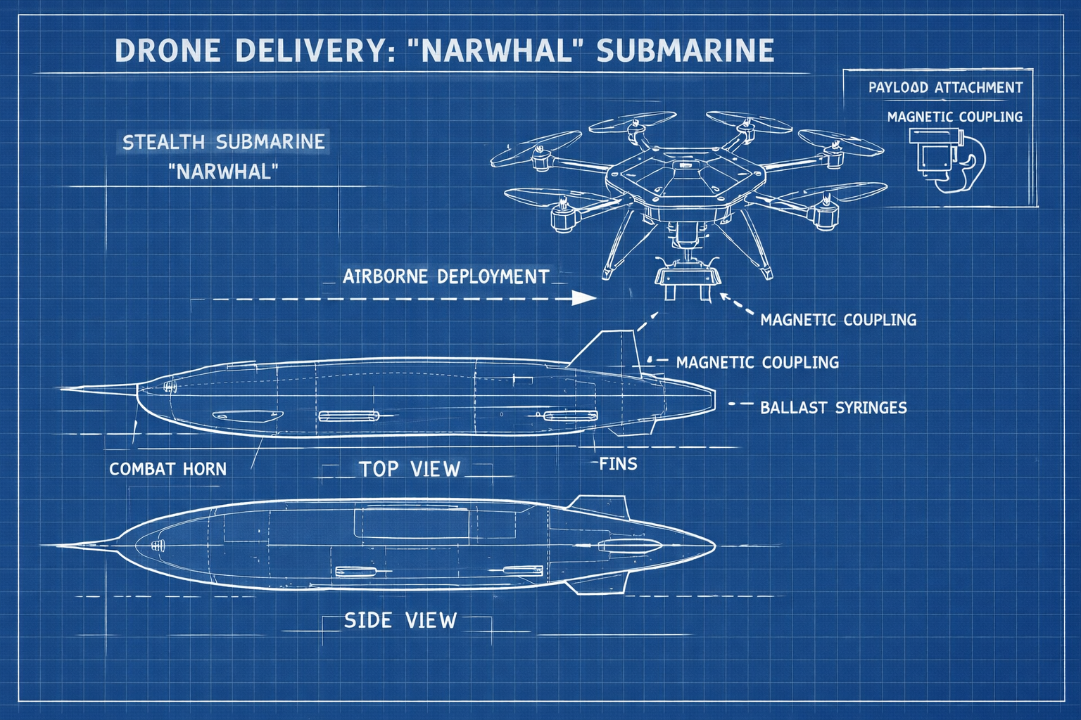 Avanti Narwhal and Kitta Drone blueprint